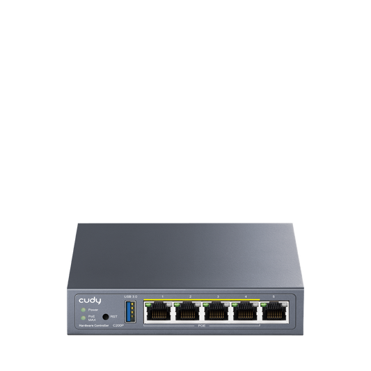 2-IN-1 SMB Router / AP Controller with 4 PoE+ Ports, C200P 1.0
