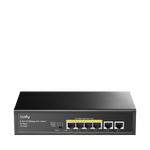 4-FE PoE Switch with 2 Uplink FE, FS1006P 2.0