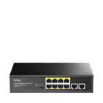 8-FE PoE Switch with 2 Uplink GbE, FS1010PG 1.0