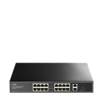 16-Port 10/100M PoE+ Switch with 2 GbE and 1 Gigabit SFP Slot, FS1018PS1 3.0