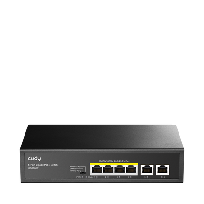 4-GbE PoE Switch with 2 Uplink GbE, GS1006P 2.0