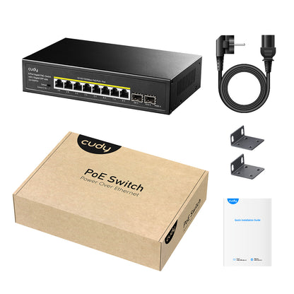 8-GbE-PoE-Switch mit 2 Uplink-SFP, GS1008PS2 1.0