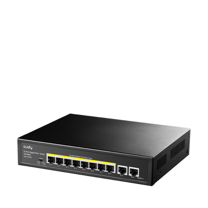 8-GbE PoE Switch with 2 Uplink GbE, GS1010PE 1.0