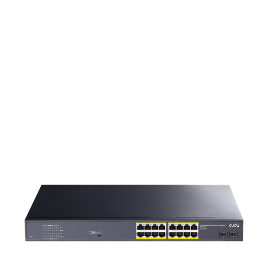 16-GbE PoE Switch with 2 Uplink SFP, GS1020PS2 2.0