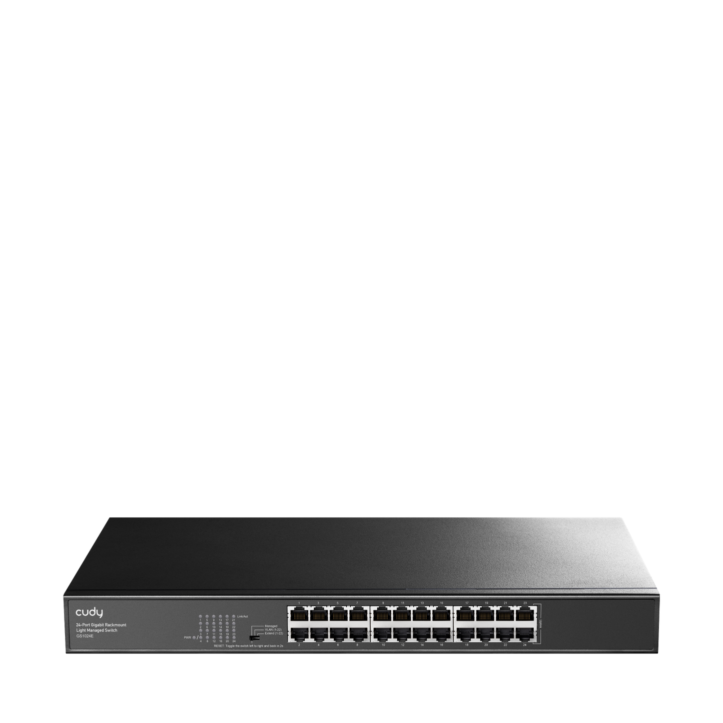 Leicht verwalteter 24-Port-Gigabit-Rackmount-Switch, GS1024E 1.0