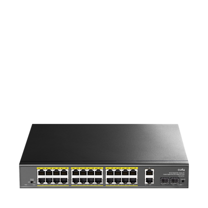 24-GbE PoE Switch with 2 Uplink GbE and 2 Uplink SFP, GS1026PS2 1.0