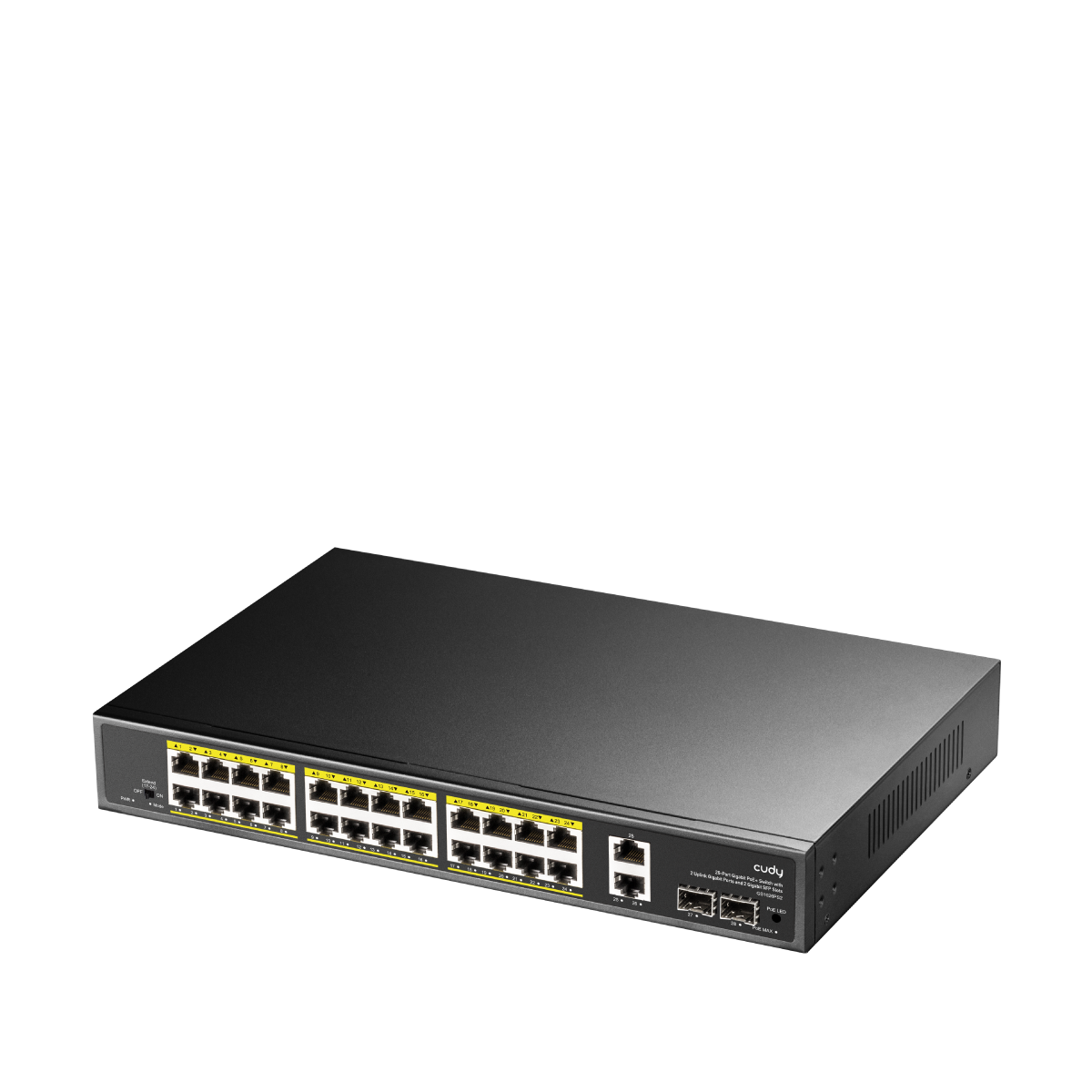 24-GbE PoE Switch with 2 Uplink GbE and 2 Uplink SFP, GS1026PS2 1.0