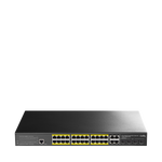 24-GbE PoE L2 Managed Switch with 4 Gigabit Combo Ports, GS2028PS4 1.0