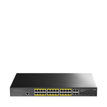 24-GbE PoE L2 Managed Switch with 4 Gigabit Combo Ports, GS2028PS4 1.0