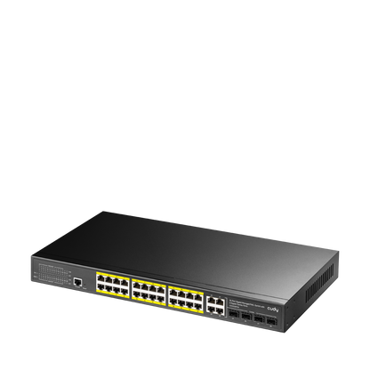 24-GbE PoE L2 Managed Switch with 4 Gigabit Combo Ports, GS2028PS4 1.0