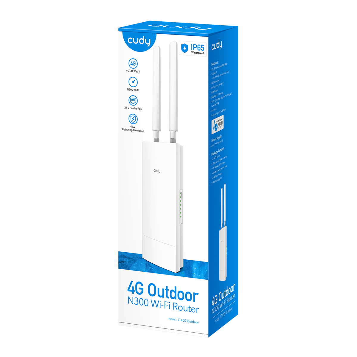 Outdoor/Indoor 4G N300 Wi-Fi Router, LT400 Outdoor 1.0