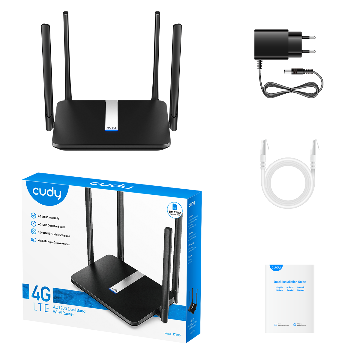 4G AC1200 Wi-Fi Router, LT500 2.0