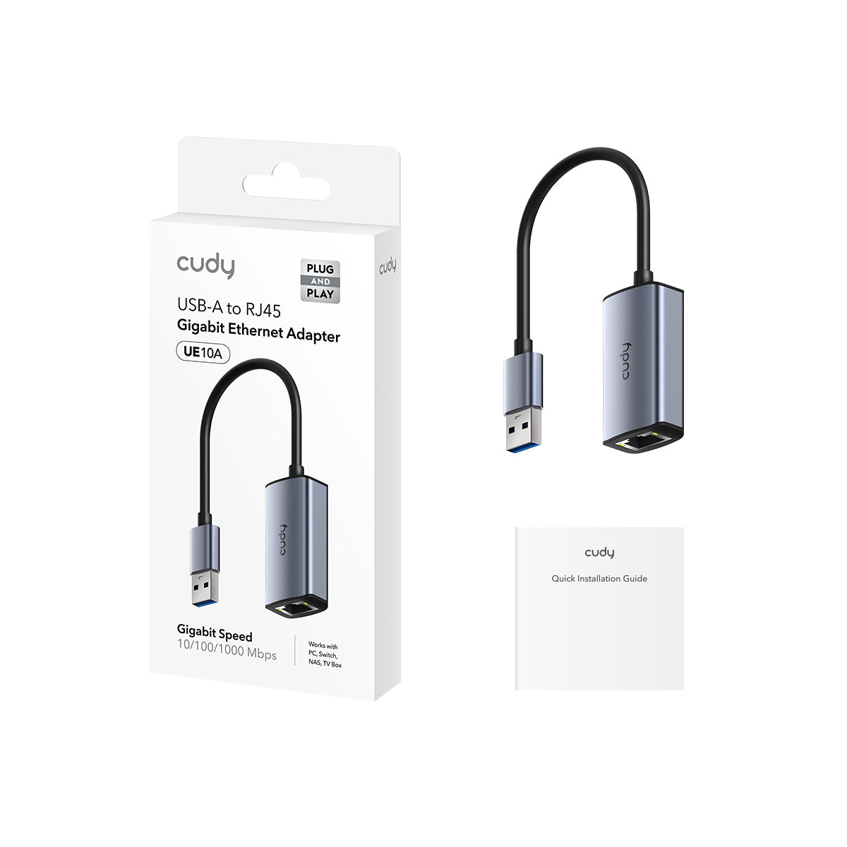 Adaptador USB-A a Gigabit Ethernet, UE10A 1.0