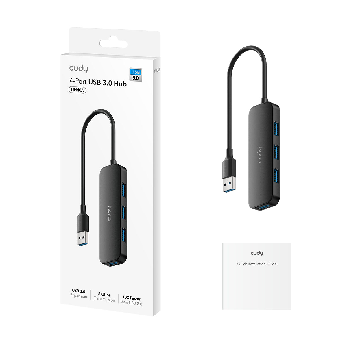 4-Port USB 3.0 Hub, UH40A 1.0