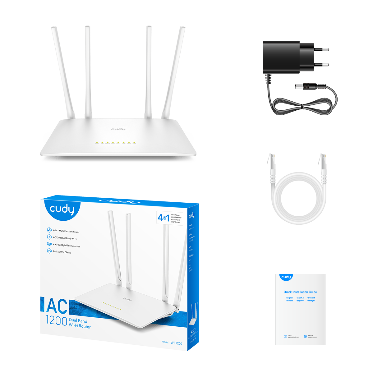 AC1200 Wi-Fi Router, WR1200 1.0