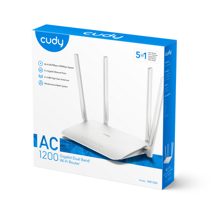 Enrutador Wi-Fi de malla Gigabit AC1200, WR1300 2.0