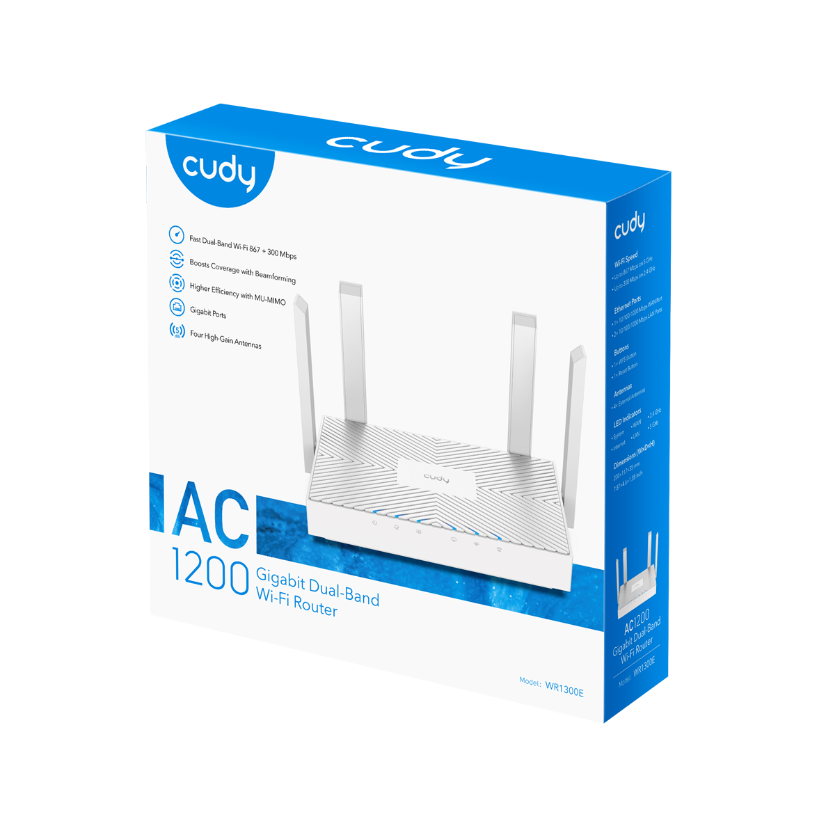 Enrutador Wi-Fi AC1200, WR1300E 1.0