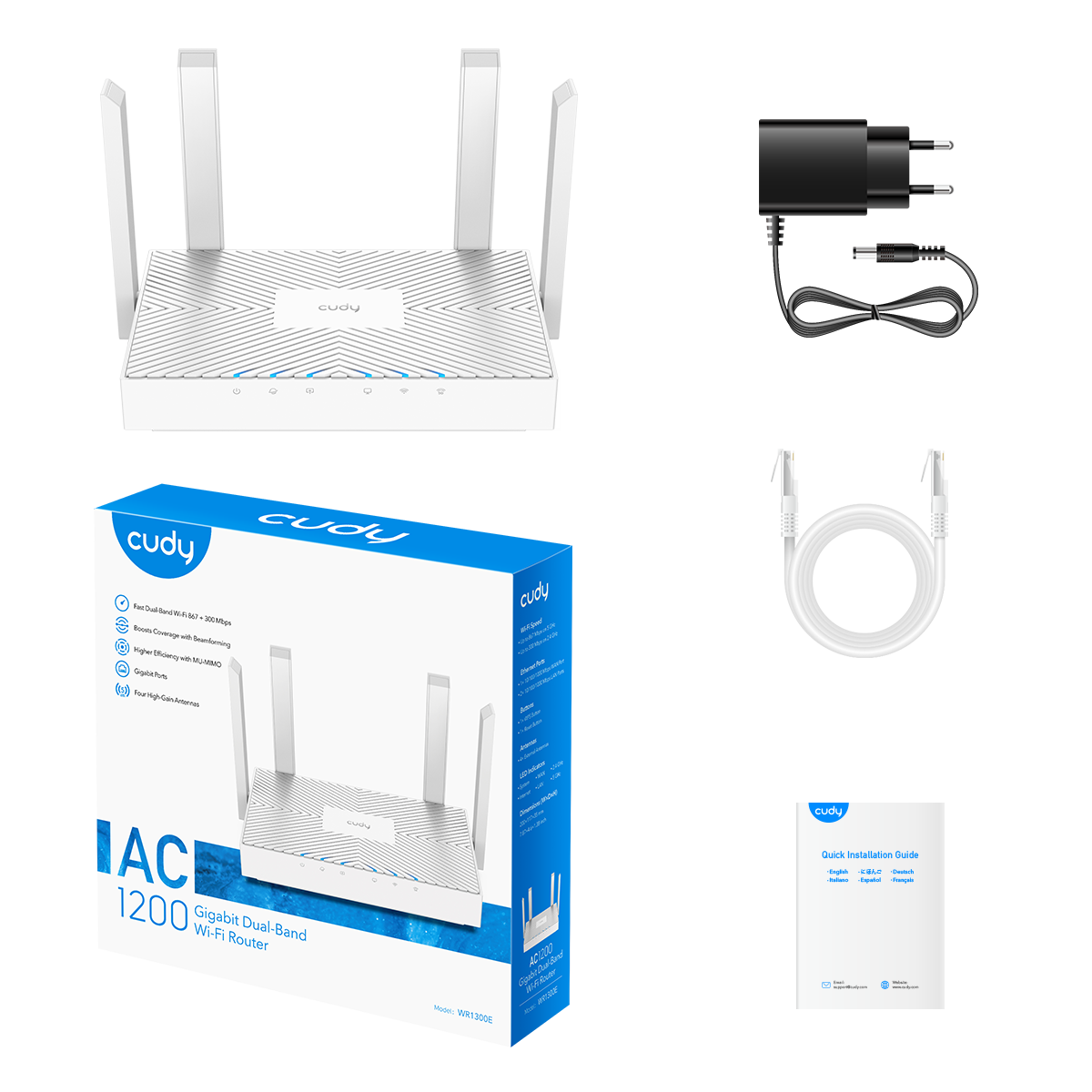 AC1200 WLAN-Router, WR1300E 1.0