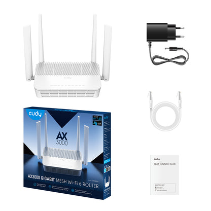 AX3000 千兆 Mesh Wi-Fi 6 无线路由器, WR3000S 1.0